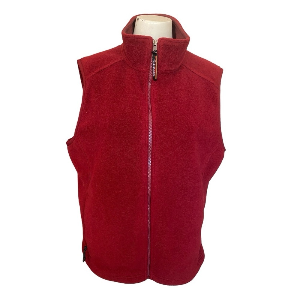 L.L. Bean Burgundy Fleece Vest Full Zip
Size L